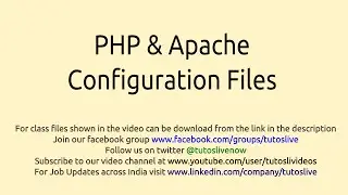 PHP and Apache Configuration By Tutoslive