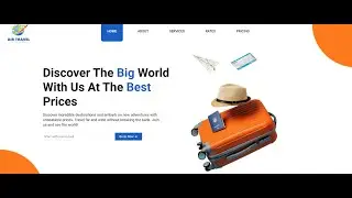 Travel Website Using HTML & CSS With Source code