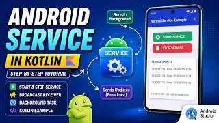 🧊 ANDROID - 🧊 SERVICE IN KOTLIN ANDROID ~ BACKGROUND THREAD ~ POST UPDATES ON UI || 🧊 KOTLIN