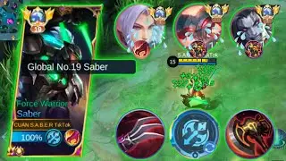 TOP GLOBAL SABER HAAS'S CLAWS BUILD, UNLIMITED HP REGEN SABER FOR LATEGAME?