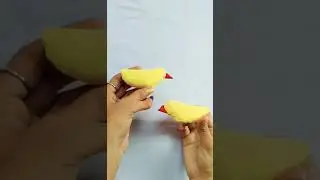easy bird making with fabric ..bird craft ideas..