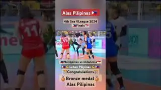 Alas Pilipinas vs Indonesia 4th sea VLeague finals 2024 #volleyball  #fyp  #gameplay #bronzemedal