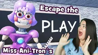 Учительница сошла сума и гонится за мной Escape the Miss Ani - Tron`s Detention Obby!