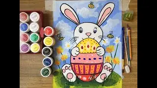 Урок рисования /drawing lesson. Рисуем пасхального кролика. Возраст 5-7