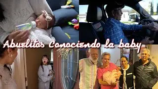 LOS ABUELITOS CONOCEN A LA BABY 🤍