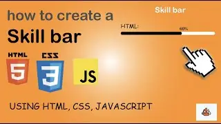 how to make skill bar using html css javascript | skill progress bar | skill bar