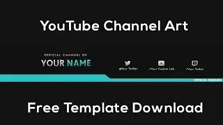 YouTube Channel Art | Free Template Download - Photoshop CS6
