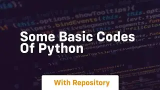 some basic codes of python