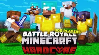 300 Players Simulated Minecraft Hardcore Battle Royale