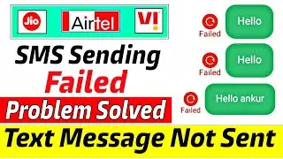 How to fix SMS not sent/message not sent android error | SMS/Message sending failed | sms not send