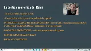 Sintesi sul nazismo - parte III la politica economica