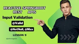 Spring Reactive REST APIs: Mastering Input Validation Bean Validation - Part 9