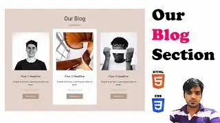 Responsive Blog Section using HTML & CSS