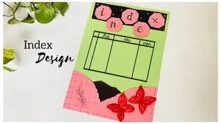 How to make index page/ Index design for project / How to make index in project file/ School project