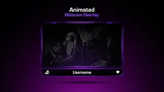 Clean Animated Purple Webcam Overlay Template for Twitch, Kick & YouTube Streamers