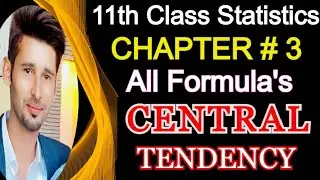 11th Class statistics chapter 3 All Formula || 1st year statistics solved exercises || ICS part 1