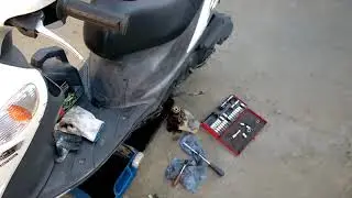Замена моторного масла, на Suzuki Address 125