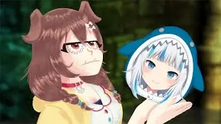 Eekum Bokum but Korone gets interrupted by Gawr Gura