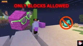 DOMINATING WITH ONLY BLOCKS IN BEDWARS MINECRAFT HIVE!...
