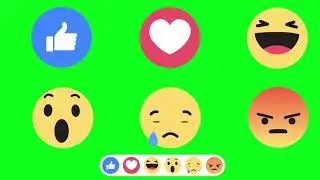 Facebook emojis green screen