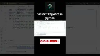 assert keyword in python|#codechasers #madhulaxmanatiketi #python #programming#onlineclasses #coding