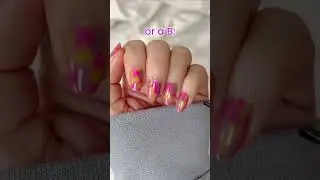How do you apply your cuticle oil?  A or B?! 💅🏼