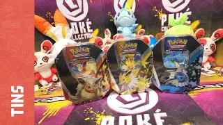 EEVEELUTION TINS! Opening 3 Pokémon EEVEE EVOLUTION Tins: Flareon, Jolteon + Vaporeon!