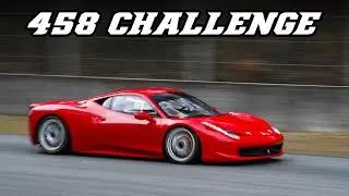 Ferrari 458 Challenge | LOUD downshifts & glowing brakes
