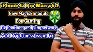 iPhone 13 pro max v6.1 Magisk module with improvements || fix bootloop,sim network,brightness