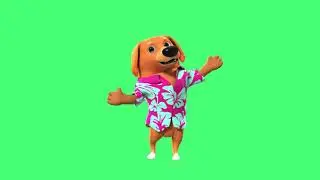 Green Screen Animated 3D Dog 4K Video, 