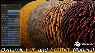 Dynamic Fur and Feather Material Real and Stylize In Blender