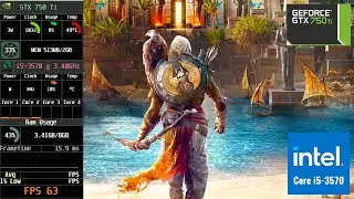 Assassin's Creed Origins All Settings #benchmark  #I5-3570 #gtx750ti #gaming #nvidia