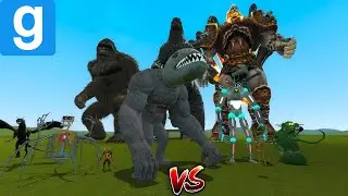 BEHEMOTH BODYBUILDER VS ALL TREVOR HENDERSON CREATURES - Garry's Mod Sandbox
