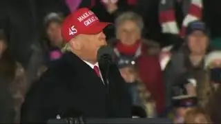 Lil Pump joins Donald Trump on stage Wearing MAGA Hat