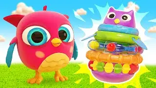 Совенок-ПИРАМИДКА 🦉 Как собрать пирамиду из игрушек? Мультики Совенок Хоп Хоп для малышей