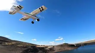 Hyperlite FreeRange chasing an Eflite Timber X