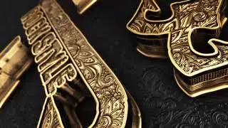Black Gold Treasure Logo | After effects | AE - Element 3D v2 | Gold Logo Reveal