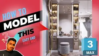 How to Model Dressing Table in 3ds max | Furniture Modeling & Rendering Series for Interior🔥