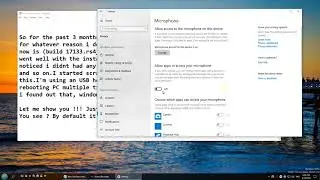 How to FIX MICROPHONE NOT WORKING IN WINDOWS 10 INSIDER PREVIEW 1803 version