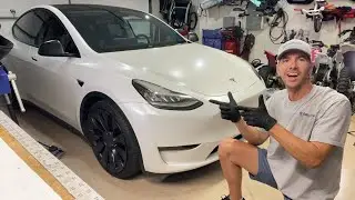 Live Tesla Model Y headlight replacement