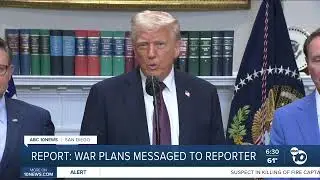 President Trump responds to report his top officials included reporter in text about war plans