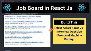 #47 React Js Challenge Day 47 | job board react js