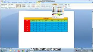 month calendar design in ms word| word me calender kaise banaye #calender2023 #wordtutorialinhindi