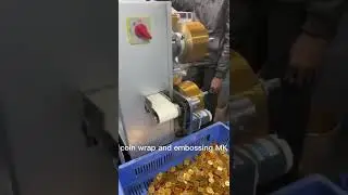 chocolate coin wrapping and embossing