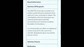 Amazon Future Engineer Scholarship 2022 | INR 40,000 per Student/Year | Foundation for Excellence