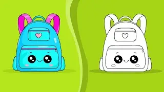 2.How to Draw Backpack in MS Paint | Cartoon Bag Drawing in MS Paint #mspaintcutedrawings