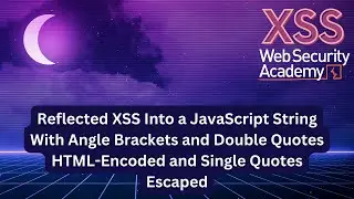 Reflected XSS into a JavaScript string with angle brackets and double quotes HTML-encoded
