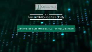 7.2 Formal Definition Context-Free Grammar