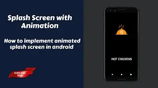 How to create animated splash screen in android studio in hindi  | part# 1 | English subtitles