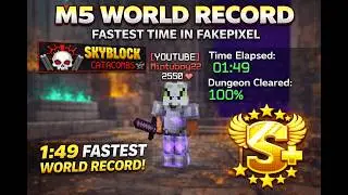 M5 World Record Run in FakePixel Skyblock 🔥 | 